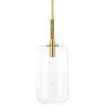 Hudson Valley Lighting - Hudson Valley Lighting 6911-AGB Lenox Hill, 1-Light Pendant Modern - Minimalist design allows the beauty of Lenox HiLenox Hill One Light Aged Brass Clear GlaUL: Suitable for damp locations Energy Star Qualified: n/a ADA Certified: n/a  *Number of Lights: 1-*Wattage:6w LED bulb(s) *Bulb Included:Yes *Bulb Type:LED *Finish Type:Aged Brass