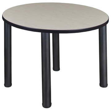 Kee 36" Round Breakroom Table- Maple/ Black