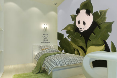 Example of a minimalist kids' room design in Toronto