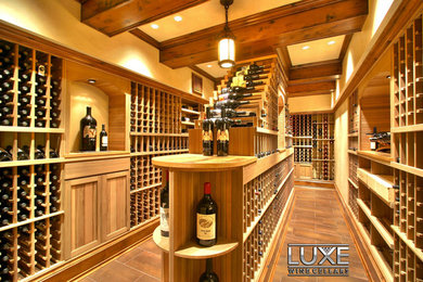 Elegant wine cellar photo in Seattle