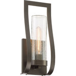 Designers Fountain - Designers Fountain 94892-BNB Weaver - 16 Inch 1 Light Outdoor Wall Lantern - Shade Included: Yes  Dimable: YWeaver 16 Inch 1 Lig Burnished Bronze Cle *UL: Suitable for wet locations Energy Star Qualified: n/a ADA Certified: n/a  *Number of Lights: Lamp: 1-*Wattage:60w Medium Base bulb(s) *Bulb Included:No *Bulb Type:Medium Base *Finish Type:Burnished Bronze