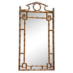 Accents for the Home - Bamboo Mirror, Antique Gold - A delicate bamboo-inspired design belies the sturdiness of the 's iron frame. A warm, antique gold finish mimics the warmth of natural bamboo reeds and contrasts with the icy shininess of the inset rectangular mirror. Use this showstopper on any wall that can stand up to the 's cosmopolitan style.
