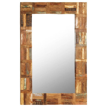 vidaxL Wall Mirror Solid Reclaimed Wood 23.6"x35.4"