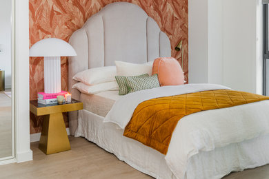 Design ideas for a retro bedroom in London.