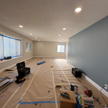 Home Remodel/ One Bath/paint/popcorn removal/LED Can lights/baseboards/Flooring