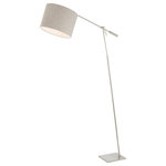 Lite Source - Lite Source LS-83050 Lucilla - One Light Floor Lamp - Lucilla One Light Floor Lamp Brushed Nickel Light Grey Flannel SFloor Lamp, Bn/L.Grey Flannel Shade, E27 Type A 100W.Shade Included: yesBrushed Nickel Finish with Light Grey Flannel ShadeFloor Lamp, Bn/L.Grey Flannel Shade, E27 Type A 100W.  Shade Included: yes. *Number of Bulbs: 1 *Wattage: 100W * BulbType: E27 A *Bulb Included: No *UL Approved: Yes