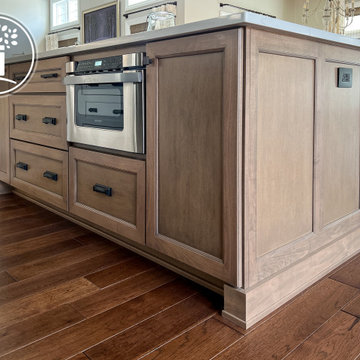 Bright & Timeless Kitchen Reorientation with Fireplace Refresh