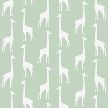 Vivi Sage Giraffe Wallpaper, Bolt