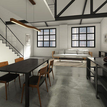 Camur LED Linear Pendant above Dining Table