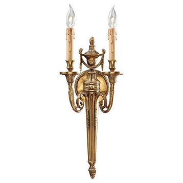 Minka Metropolitan 2-Light Wall Sconce, 20.25", Stained Gold, N9602