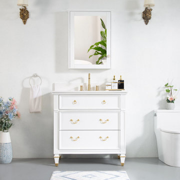 Bathroom Vanity with Mirror/Mirror Cabinet