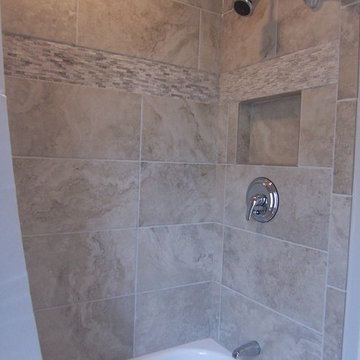 Gray Bathroom Remodel in West Chester, OH