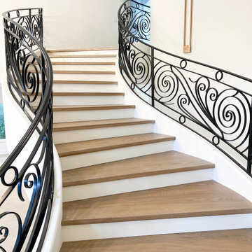 Soft-Modern Whole Home Renovation | Engineered Hardwood Staircase