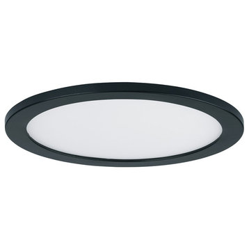 Maxim Wafer 7" 1-Light Round Outdoor LED Surface Mount 58712WTBK, Black