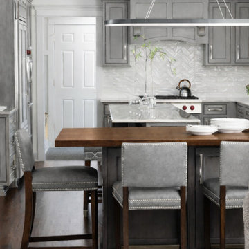 KITCHEN-WOOD TOP ISLAND