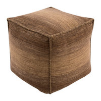 Chaz Cube Pouf, Brown