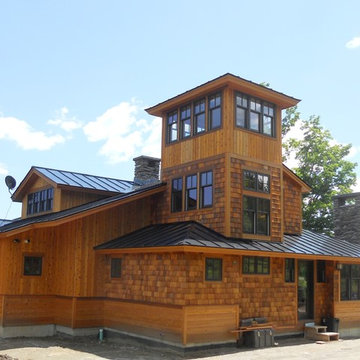 60's chalet renovation and addition after photo