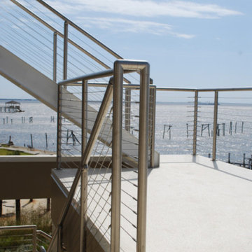 Stainless Cable Rail / Spiral Stairway - Slidell LA