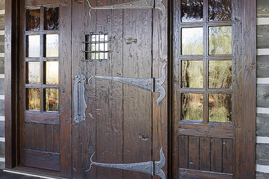 Entryway - rustic entryway idea in Other
