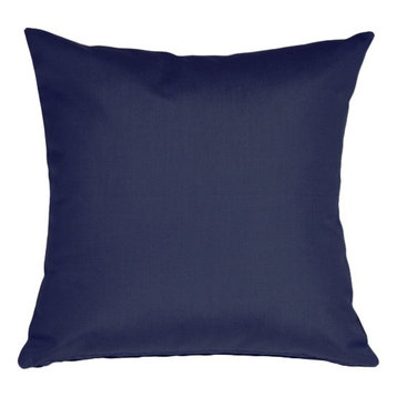 Pillow Decor, Sunbrella Navy Blue Outdoor Pillow, 20"x20"