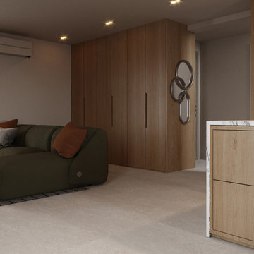 Built-in Wardrobe System for the Living Room and Hallway