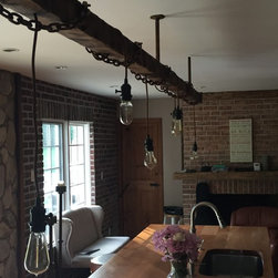 Oversized Barn Style Island Light Fixture - Kitchen Island Lighting