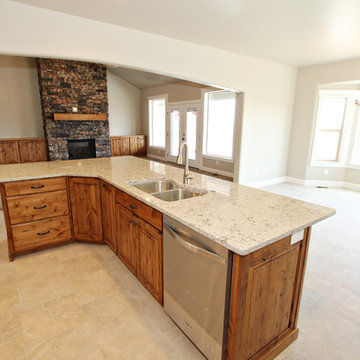 Distressed Knotty Alder Kitchen