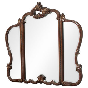 Aico Platine De Royale Vanity Mirror, Light Espresso 09068-229