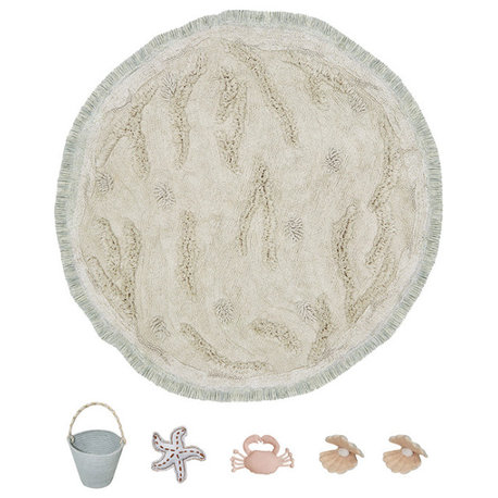 Island Machine Washable Kids Play Rug