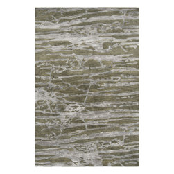 Banshee Modern Wool Olive Area Rug - Area Rugs