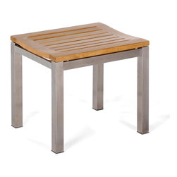 Wintons Teak Abacus SS Stool - Patio Furniture And Outdoor Furniture