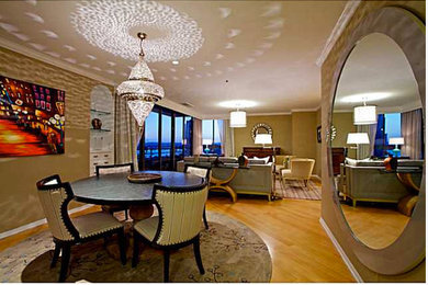 Inspiration for a transitional dining room remodel in San Diego