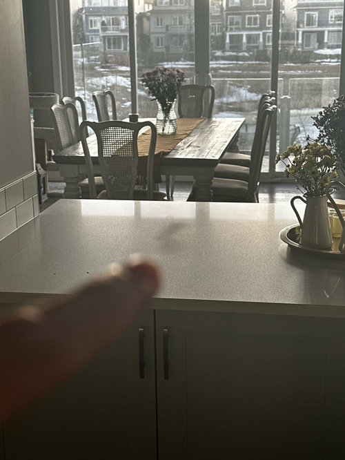dull spot on quartz from magic eraser