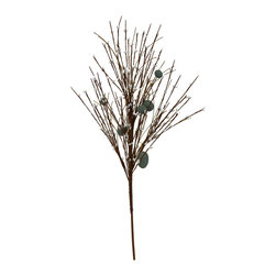 Shea's Wildflower - Robin Egg And Pit Berry Spray, 23", Blue - Artificial Flower Arrangements