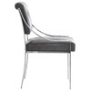 Sunpan 103778 Savoy Dining Chair, Gray Leather