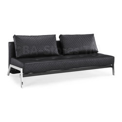 Denmark Black Bonded Leather Sofa Bed - Futons