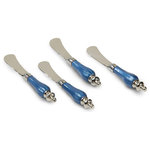 Julia Knight - Peony Spreader Knife, Set of 4, Azure - Spread the love! You and your guests will absolutely adore the spreaders in Julia Knight��_s Peony Collection. Just like the Peony, Julia Knight��_s serveware pieces are beautiful, but never high maintenance! Knight��_s romantic Peony Collection is known for its signature scalloped edges that embody the fullness, lushness and rounded bloom of nature��_s ��_Queen of Flowers��_. The Peony has been cherished for centuries and is known worldwide for symbolizing prosperity, honor, good fortune & a happy marriage! The remarkable colors and shimmering enamels featured in this bloom inspired collection will invigorate any tabletop. Perfect for a schmear on your morning bagel with coffee or to use for brie and baguette at your upcoming cocktail party.