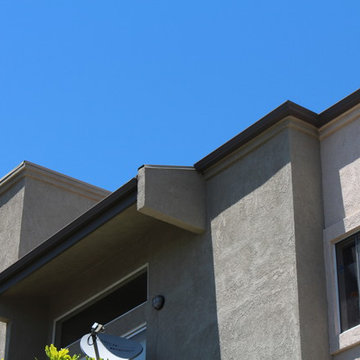 Bronze Seamless Rain Gutters, on an Apartment Building in Eagle Rock