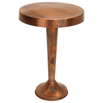 Vintage Copper Metal Accent Table 26901