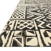 Ivory Black Indoor Outdoor Mika Area Rug by Loloi, 5'3"x7'8"