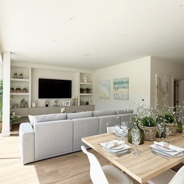 Light Beige Handleless Kitchen in St Albans