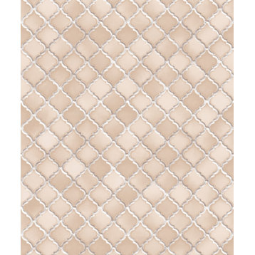 Faux Textured Wallpaper Featuring Tile Pattern, Nf232083