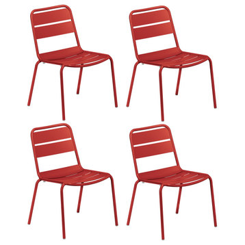 Kapri Side Chair, Venitian Powder-Coated Aluminum, Set of 4