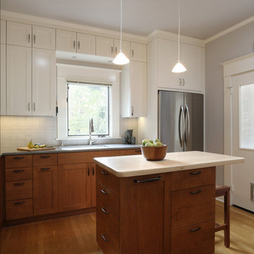Cherry and White Custom Kitchen Remodel Council Crest Portland