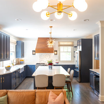 Lake Bluff Navy & Brass Kitchen