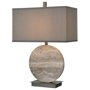 Elk Lighting Vermouth Table Lamp, Dark Dunbrook/Grey Stone