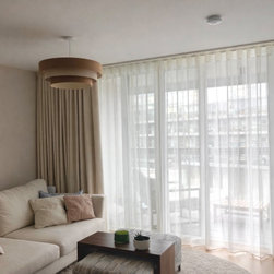 Cotton curtains in a wave system - Curtains