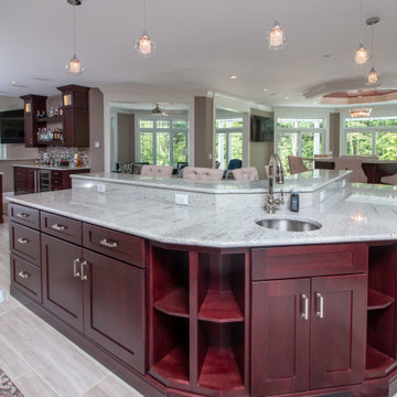 Transitional Cabico Unique Cherry Cordovan Kitchen Remodel with Butler’s Pantry