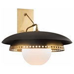 Hudson Valley Lighting - Hudson Valley Lighting 3300-AGB Herkimer - One Light Wall Sconce - Herkimer One Light W Aged Brass White Opa *UL Approved: YES Energy Star Qualified: n/a ADA Certified: n/a  *Number of Lights: Lamp: 1-*Wattage:75w E26 Medium Base bulb(s) *Bulb Included:No *Bulb Type:E26 Medium Base *Finish Type:Aged Brass