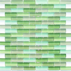 Glass Mosaic | Lime Ice Brick - Tile